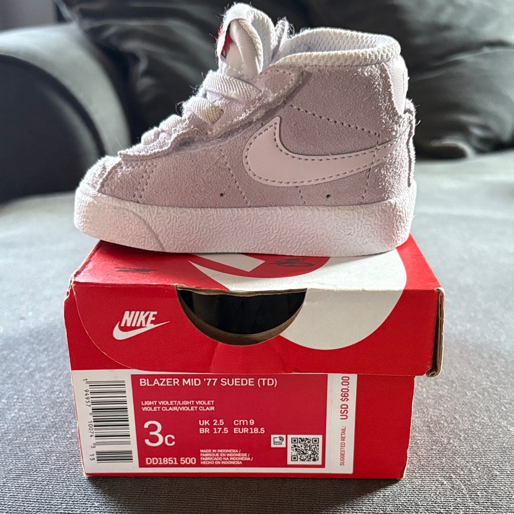 Nike Blazer Mid '77 Suede Kids Shoes - Light Violet